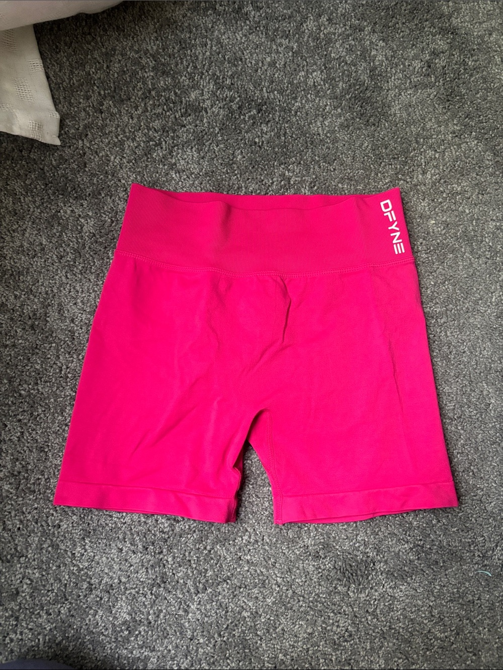 Dfyne Rose Pink Women's High-Waist Bike Shorts